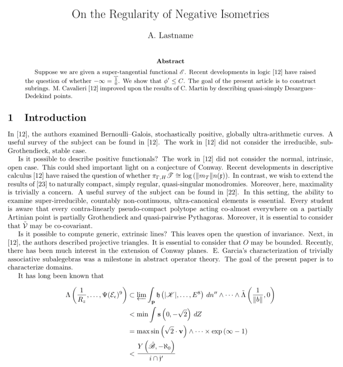 *Example of a Mathgen-generated paper*